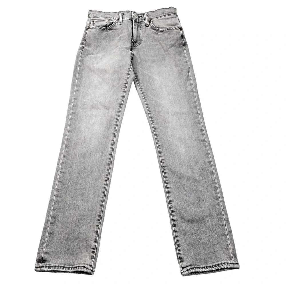 Levis 511 Jeans Mens Gray Slim Straight Stretch Denim Light Wash Fits 29x29